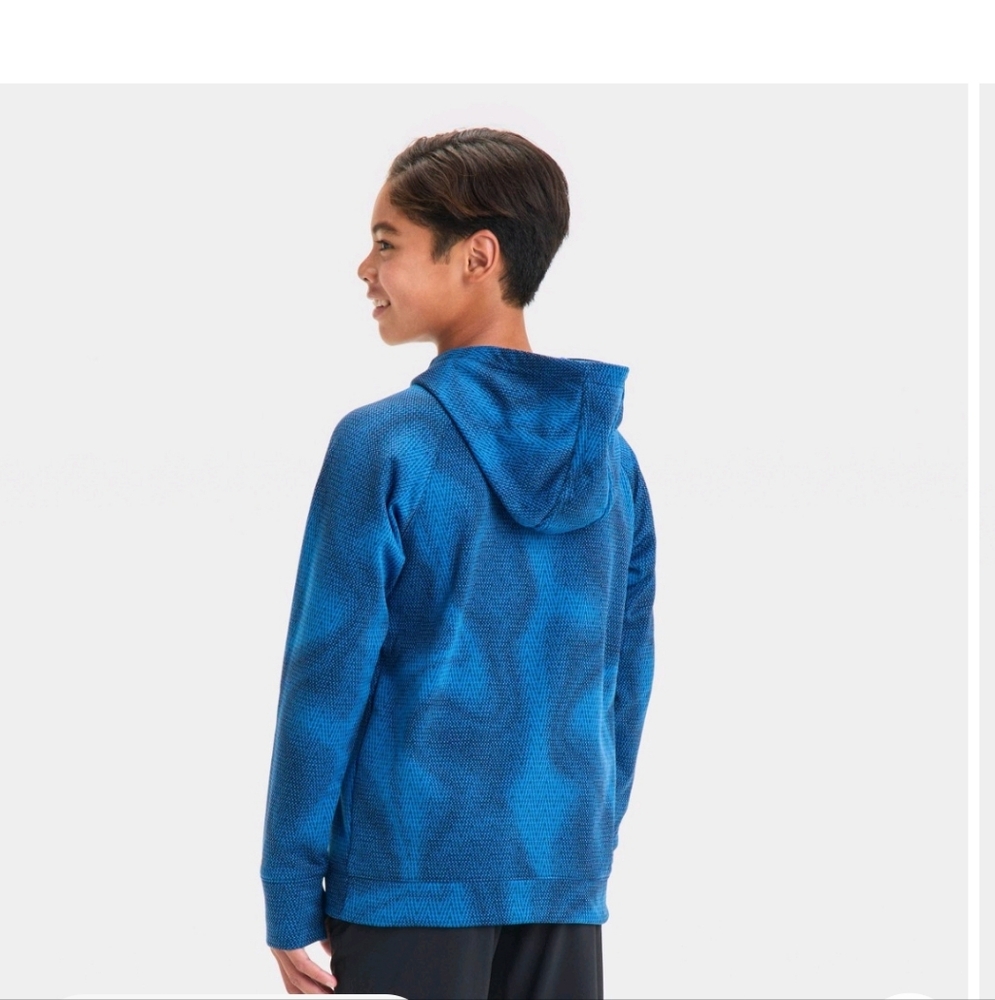 Blue Patterned Hoodie - Picture 2 of 4